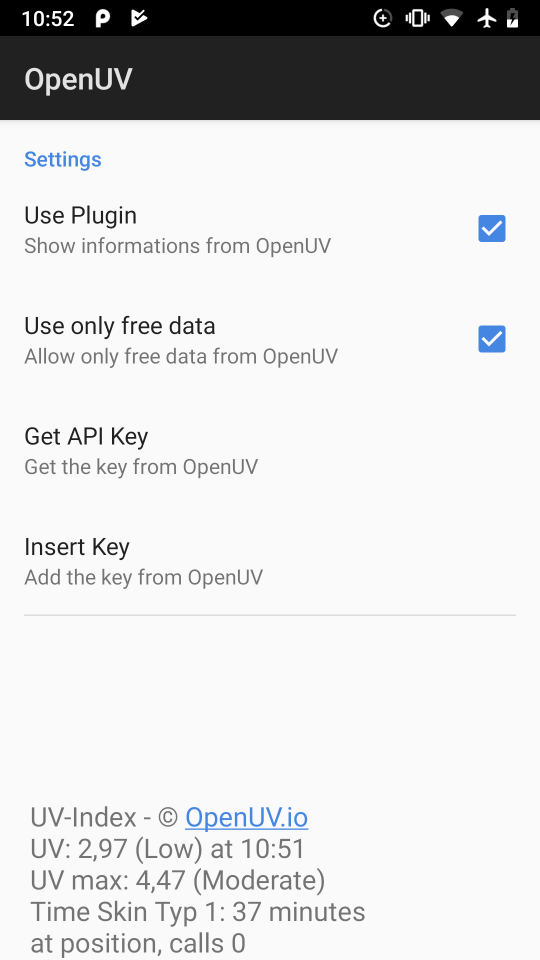 OpenUv plugin for
                AFTrack