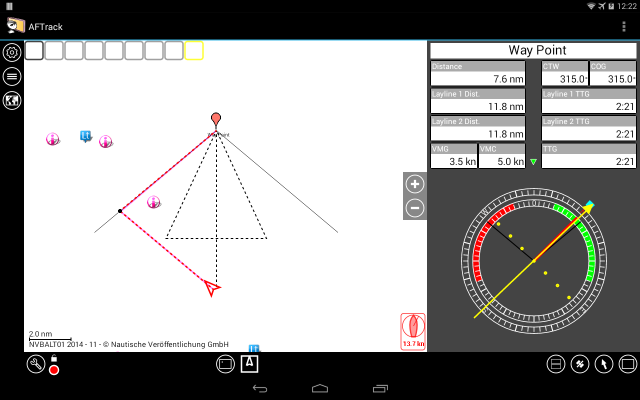 course to way point sample 1