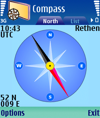 Compass main view